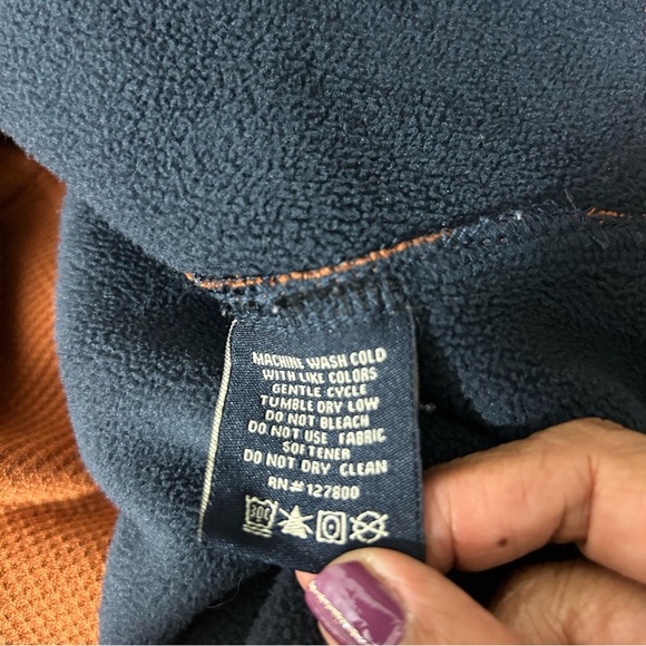 TAILOR VINTAGE Gingerbread Waffle Knit Full Zip Fleece Jacket Sz XL - Picture 7 of 10